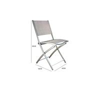 Concept Usine - Chaises Molvina en acier salon de jardin gris clair - Lot de 4