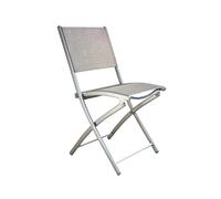 Concept Usine - Chaises Molvina en acier salon de jardin gris clair - Lot de 4