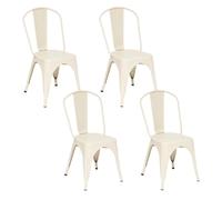 Atmosphera Chaise NIKO empilable – Acier – argile – L48×P45×H85 cm