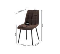 Lot de 4 chaises en PU VINTAGE FURAX