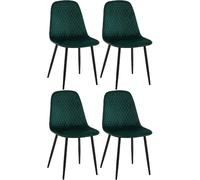 Lot de 4 chaises Giverny - Velours