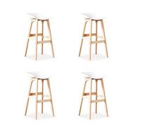 Lot de 4 chaises hautes blanche - Bera - DESIGNETSAMAISON