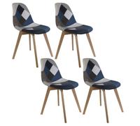 Lot De 4 Chaises - Home Deco Factory - Patchwork - Multicolore