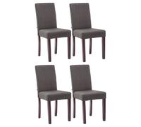 Lot de 4 chaises Ina - Tissu Cappuccino