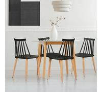 Lot De 4 Chaises Lily Noires Pour Salle À Manger