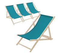 Lot de 4 chaises longue de jardin bain de soleil vert foncé bois de pin 120 kg