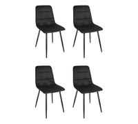 Lot de 4 Chaises Mateo 88cm Noir