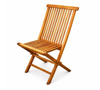 Concept Usine - Lot de 4 chaises pliantes de jardin Teck massif huilé - Marron G