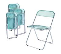 Lot de 4 chaises pliantes Pornainen 74 x 46 x 47 cm vert menthe_x000D_