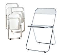 Lot de 4 chaises pliantes Pornainen transparent