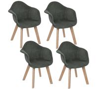 Lot de 4 Chaises pour enfant Lena avec Accoudoirs - Rose