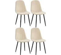 Lot de 4 Chaises Sala à Manger Baxter - Velours