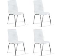 Lot de 4 chaises salle à manger blanches - Londres - DESIGNETSAMAISON