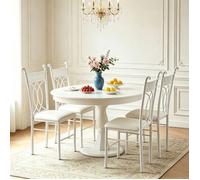 Lot de 4 Chaises Salle à Manger Moderne, Cadre en Métal Durable, Dossier Ergonomique, Assise Confortable pour Tous les Jours