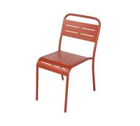 Lot De 4 Chaises Salon De Jardin Repas Terracotta Bergame Marron