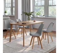 IDMarket - Lot de 4 chaises scandinaves SARA pour salle à manger Gris clair