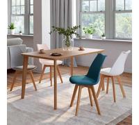 Lot de 4 chaises SARA mix color pastel rose, blanc, gris clair, bleu