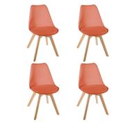 Lot de 4 Chaises Scandinave "Baya" 81cm Terracotta
