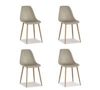 Lot de 4 chaises scandinaves beige - Ela - DESIGNETSAMAISON
