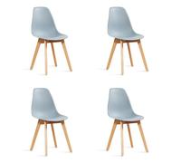 Lot de 4 chaises scandinaves grises - Onir - DESIGNETSAMAISON