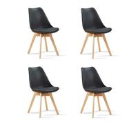 Lot de 4 chaises scandinaves noires - Bjorn - DESIGNETSAMAISON