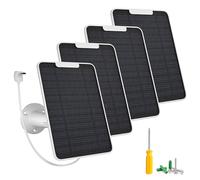 Lot de 4 chargeurs de panneau solaire Arlo 5 W compatibles avec caméra spot Arlo Essential/XL Spotlight/XL, chargeur de panneau solaire Arlo Essential avec câble de charge micro USB étanche de 3 m