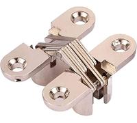 Lot de 4 charnières cachées invisibles 12 x 42 mm pour porte croisée - Boîte en bois pour fenêtre pliante - Charnières - Couleur argent