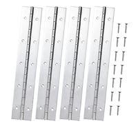 Lot de 4 charnières de piano en acier inoxydable 304 de qualité marine, charnière de bateau continue de 30,5 x 5,1 cm, longue charnière avec vis pour armoire, porte de cabine, boîte de rangement