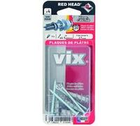 Lot de 4 chevilles et vis à visser vix RED HEAD, Diam.12 x L.30 mm G