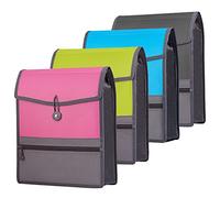 Lot de 4 classeurs extensibles en plastique de qualité supérieure, 8,3 cm, format lettre A4 pour l'organisation de la maison, de l'école et du bureau