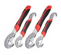 Lot de 4 clés à molette réglables de 9 à 32 mm liquet automatique - Prise en main rapide universelle pour réparations domestiques, écrous et tuyaux