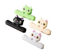 Lot de 4 clips hermétiques en forme de chat pour sacs alimentaires de cuisine pour cuisiniers, parents, cuisine, camping, randonnée, bureau, maison, Ga