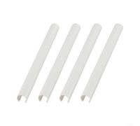 Lot de 4 colliers de radiateur à clipser de 15 mm pour chauffage central de 200 à 500 mm, blanc, 200 mm