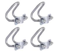 Lot de 4 colliers de serrage croisés en zinc galvanisé pour tubes de 81,3 x 50,8 cm, supports de tuyau en U, prend en charge les tuyaux de diamètre maximum, pour raccords de jardin, serre, chambre
