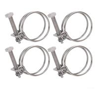 Lot de 4 colliers de serrage en acier inoxydable 304 pour tuyau en spirale 40-45 mm