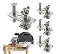 Lot de 4 colliers de serrage portables en T | Outil de travail du bois, matériel de machine à graver, kit de serrage M6 pour homme
