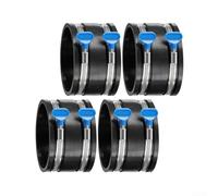 Lot de 4 colliers de serrage pour aspiration de poussière, kit de connecteurs réglables de 13 à 19 mm, design à double anneau pour atelier en bois, industrie pour tuyaux sous vide canaux de
