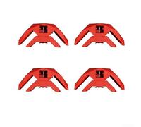 Lot de 4 connecteurs de meubles à 90 degrés sans perçage, raccords en nylon à angle droit pour connexion de panneaux en bois, support d'angle à forte capacité de charge (rouge)