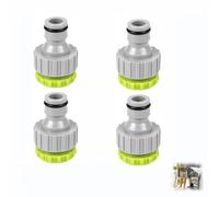 Lot de 4 connecteurs de robinet pour Gardena 2 en 1, adaptateur de robinet 1/2" et 3/4", raccord de tuyau d'arrosage, compatible avec les systèmes enfichables Gardena