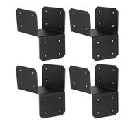 Lot de 4 connecteurs de support pour poteaux en bois - Pour connexion de toit, connecteur de poutre très résistant pour abri de jardin, carport, pavillon, terrasse