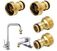 Lot de 4 Connecteurs Embouts Raccords de Robinet Universels pour Mitigeur de Tuyau d'Arrosage Adaptateur de Tuyau Raccord Rapide