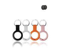 Lot de 4 coques pour Lifemate Life Tag - Durable, en silicone respectueux de l'environnement, résistant aux chocs, facile à enlever et anti-perte, noir et blanc, orange et rose