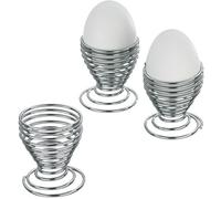 Lot de 4 coquetiers Spirale en métal - chromé