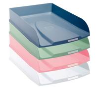 Lot de 4 corbeilles à courrier Exacompta Combo-Styli couleurs assorties