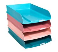 Lot de 4 corbeilles à courrier Exacompta Combo Styli Skandi coloris assortis