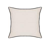 Lot de 4 coussin décoratif déhoussable en lin et coton coloris beige - Longueur 45 x Profondeur 12 x Hauteur 45 cm --