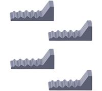 Lot de 4 coussinets antidérapants en silicone pour poubelle, protection murale, protection de sol, anti-déplacement, pour poubelle, noir, gris, 3,5 x 5 cm (lot de 4, gris)