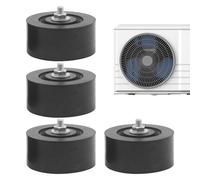 Lot de 4 coussinets d'amortissement des vibrations AC 80 mm/85 mm | Lot de 4 supports d'amortisseur pour unité extérieure de climatisation | Base d'isolation acoustique robuste pour pompes à chaleur