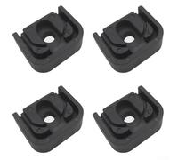 Lot de 4 coussinets d'amortissement des vibrations en caoutchouc pour climatiseur - Réduction du bruit - Base d'absorption des chocs pour pompe à chaleur - Noir - 51 x 38,5 mm