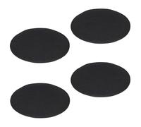 Lot de 4 coussins d'assise JONITA pour chaises de salle à manger ou bureau, galettes de chaise ou fauteuil rondes en feutre noir